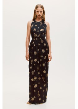 H & M - Sukienka z żakardowej tkaniny z drapowanym detalem - Czarny ze sklepu H&M w kategorii Sukienki - zdjęcie 173396350