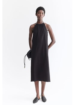 H & M - Bawełniana sukienka ze sznurkiem - Czarny ze sklepu H&M w kategorii Sukienki - zdjęcie 173396363