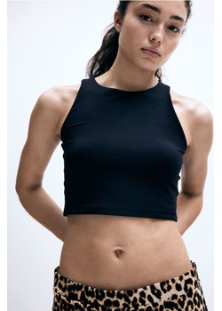 H & M - Krótka koszulka z mikrofibry - Czarny ze sklepu H&M w kategorii Bluzki damskie - zdjęcie 173396444
