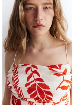 H & M - Drapowany top na ramiączkach - Beżowy ze sklepu H&M w kategorii Bluzki damskie - zdjęcie 173396494