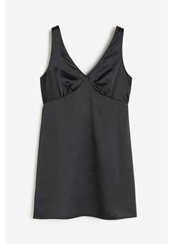 H & M - Sukienka w serek z wiązanym detalem - Czarny ze sklepu H&M w kategorii Sukienki - zdjęcie 173396531