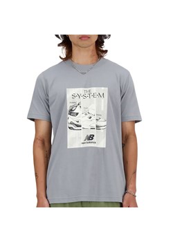 Koszulka New Balance MT41595YST - szara ze sklepu streetstyle24.pl w kategorii T-shirty męskie - zdjęcie 173397734