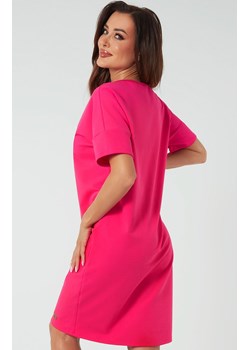 Tunika damska z krótkim rękawem fuksja Stella, Kolor fuksja, Rozmiar M, Italian Fashion - id: 186434 - marki Italian Fashion - 173398173 Tunika damska z krótkim rękawem fuksja Stella, Kolor fuksja, Rozmiar M, Italian Fashion ze sklepu Intymna w kategorii Koszule nocne - zdjęcie 173398173