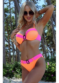 Dwuczęściowy kostium kąpielowy w neonowych kolorach Minori, Kolor pomarańczowo-różowy, Rozmiar L, LivCo Corsetti Fashion ze sklepu Intymna w kategorii Stroje kąpielowe - zdjęcie 173398180