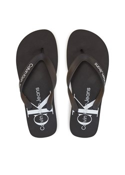 Japonki Calvin Klein Jeans Beach Sandal Monogram Tpu YM0YM00838 Czarny ze sklepu eobuwie.pl w kategorii Klapki męskie - zdjęcie 173399623