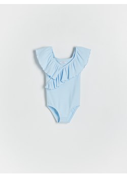 Reserved - Body z falbanką - jasnoniebieski ze sklepu Reserved w kategorii Body niemowlęce - zdjęcie 173400882