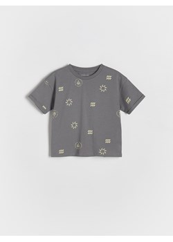 Reserved - T-shirt z nadrukiem - ciemnoszary ze sklepu Reserved w kategorii Koszulki niemowlęce - zdjęcie 173401092