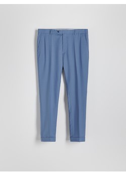 Reserved - Spodnie garniturowe z domieszką wełny - jasnoniebieski ze sklepu Reserved w kategorii Spodnie męskie - zdjęcie 173401292