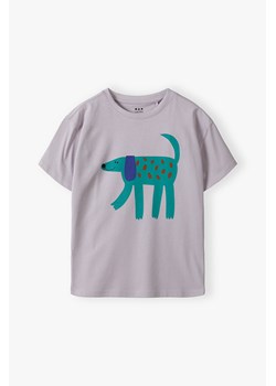 Fioletowy t-shirt z pieskiem - Limited Edition ze sklepu 5.10.15 w kategorii T-shirty chłopięce - zdjęcie 173404514
