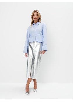 Mohito - Srebrna spódnica midi - srebrny ze sklepu Mohito w kategorii Spódnice - zdjęcie 173405840