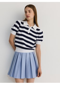 Reserved - Dzianinowa bluzka polo - wielobarwny ze sklepu Reserved w kategorii Bluzki damskie - zdjęcie 173406361