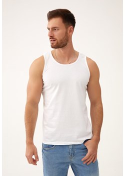 Biała Koszulka Tinathia ze sklepu Born2be Odzież w kategorii Podkoszulki męskie - zdjęcie 173406914