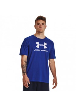 Męski t-shirt z nadrukiem Under Armour Sportstyle Logo SS - niebieski ze sklepu Sportstylestory.com w kategorii T-shirty męskie - zdjęcie 173407343