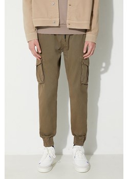 Alpha Industries spodnie męskie kolor brązowy ze sklepu PRM w kategorii Spodnie męskie - zdjęcie 173408324
