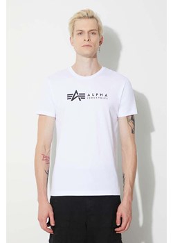 Alpha Industries t-shirt bawełniany 2-pack Alpha Label T 2 Pack męski kolor biały z nadrukiem 118534.95 ze sklepu PRM w kategorii T-shirty męskie - zdjęcie 173408402