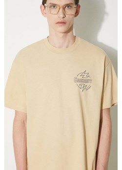 Carhartt WIP t-shirt bawełniany Ablaze męski kolor beżowy z nadrukiem I033639.2ARXX ze sklepu PRM w kategorii T-shirty męskie - zdjęcie 173408562