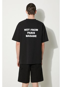 Drôle de Monsieur t-shirt bawełniany Le T-Shirt Slogan męski kolor czarny z nadrukiem PERM-TS203-CO002-BL ze sklepu PRM w kategorii T-shirty męskie - zdjęcie 173408572