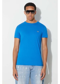 Lacoste t-shirt bawełniany kolor niebieski gładki TH6709-001. ze sklepu PRM w kategorii T-shirty męskie - zdjęcie 173408582
