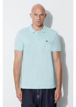 Lacoste polo bawełniane kolor turkusowy ze sklepu PRM w kategorii T-shirty męskie - zdjęcie 173408592