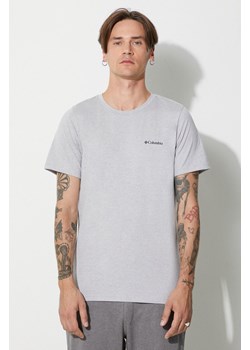 Columbia t-shirt bawełniany Rapid Ridge Back Graphic kolor szary z nadrukiem ze sklepu PRM w kategorii T-shirty męskie - zdjęcie 173408640