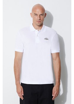 Lacoste polo bawełniane x Netflix kolor biały z aplikacją ze sklepu PRM w kategorii T-shirty męskie - zdjęcie 173408712