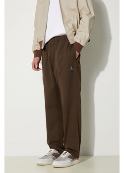 ICECREAM spodnie bawełniane Skate Pant kolor brązowy proste ICC003 ze sklepu PRM w kategorii Spodnie męskie - zdjęcie 173409251