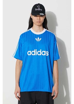 adidas Originals t-shirt Adicolor Poly Tee męski kolor niebieski wzorzysty IM9456 ze sklepu PRM w kategorii T-shirty męskie - zdjęcie 173409343