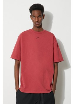 A-COLD-WALL* t-shirt bawełniany Essential T-Shirt męski kolor czerwony z aplikacją ACWMTS177 ze sklepu PRM w kategorii T-shirty męskie - zdjęcie 173409383
