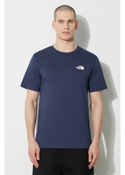 The North Face t-shirt M S/S Simple Dome Tee męski kolor granatowy z nadrukiem NF0A87NG8K21 ze sklepu PRM w kategorii T-shirty męskie - zdjęcie 173409411