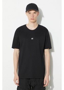 C.P. Company t-shirt bawełniany Mercerized Jersey Logo męski kolor czarny z nadrukiem 16CMTS088A006374G ze sklepu PRM w kategorii T-shirty męskie - zdjęcie 173409471