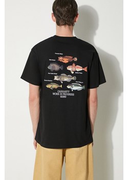 Carhartt WIP t-shirt bawełniany Fish T-Shirt męski kolor czarny z nadrukiem I033120.89XX ze sklepu PRM w kategorii T-shirty męskie - zdjęcie 173409531