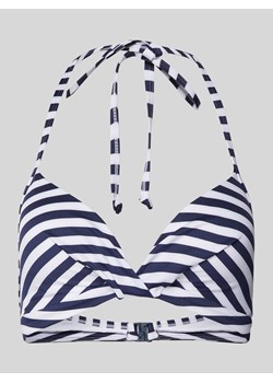 Top bikini z wiązaniem na szyi model ‘Custe’ ze sklepu Peek&Cloppenburg  w kategorii Stroje kąpielowe - zdjęcie 173409590
