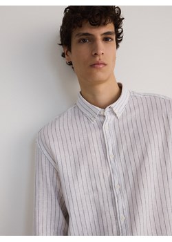 Reserved - Koszula regular z lnem - ciemnoszary ze sklepu Reserved w kategorii Koszule męskie - zdjęcie 173411773