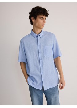 Reserved - Koszula regular z lnem - jasnoniebieski ze sklepu Reserved w kategorii Koszule męskie - zdjęcie 173411882