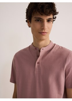 Reserved - Koszulka polo regular ze stójką - brudny róż ze sklepu Reserved w kategorii T-shirty męskie - zdjęcie 173412411