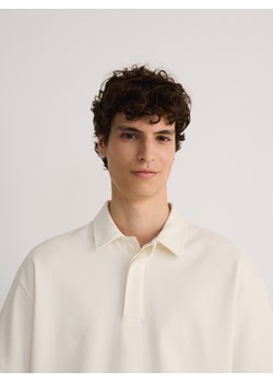 Reserved - Koszulka polo boxy - złamana biel ze sklepu Reserved w kategorii T-shirty męskie - zdjęcie 173412443