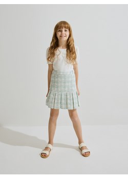 Reserved - Tweedowa spódnica - jasnoturkusowy ze sklepu Reserved w kategorii Spódnice dziewczęce - zdjęcie 173412582
