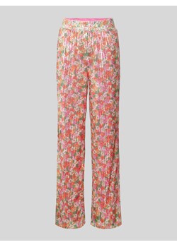 Spodnie materiałowe o rozkloszowanym kroju z cekinowym obszyciem model ‘KAIA’ ze sklepu Peek&Cloppenburg  w kategorii Spodnie damskie - zdjęcie 173413863