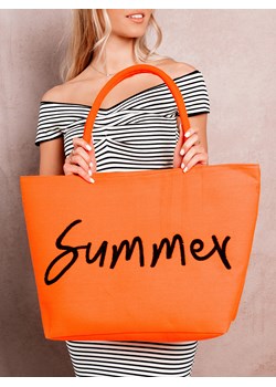 Torba plażowa na ramię 277BLR - pomarańczowa ze sklepu Edoti w kategorii Torby Shopper bag - zdjęcie 173416880
