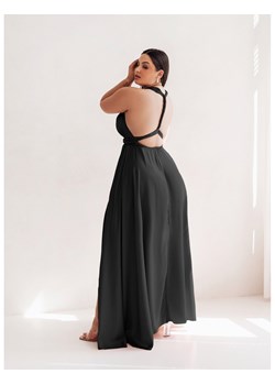 Sukienka PLUS SIZE maxi wiązana na wiele sposobów IMPERIA - czarna ze sklepu magmac.pl w kategorii Sukienki - zdjęcie 173416933