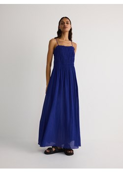 Reserved - Sukienka z wiskozą - niebieski ze sklepu Reserved w kategorii Sukienki - zdjęcie 173417334