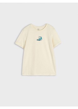 Sinsay - Koszulka z nadrukiem - kremowy ze sklepu Sinsay w kategorii T-shirty chłopięce - zdjęcie 173418653
