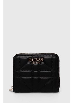 Guess portfel ASSIA damski kolor czarny SWQG84 99370 ze sklepu ANSWEAR.com w kategorii Portfele damskie - zdjęcie 173420813