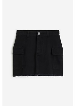 H & M - Spódnica cargo z diagonalu - Czarny ze sklepu H&M w kategorii Spódnice dziewczęce - zdjęcie 173421272