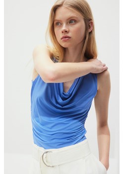 H & M - Drapowany top - Niebieski ze sklepu H&M w kategorii Bluzki damskie - zdjęcie 173421280