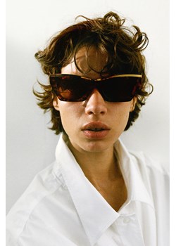 H & M - Okulary przeciwsłoneczne z metalowym detalem - Brązowy ze sklepu H&M w kategorii Okulary przeciwsłoneczne damskie - zdjęcie 173421340