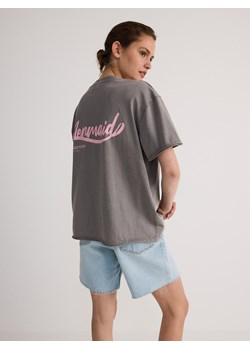 Reserved - T-shirt regular z nadrukiem - jasnoszary ze sklepu Reserved w kategorii Bluzki damskie - zdjęcie 173422270