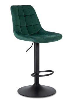 Zielone nowoczesne krzesło barowe tapicerowane - Azel ze sklepu Edinos.pl w kategorii Hokery - zdjęcie 173422532