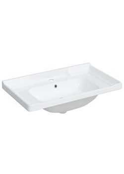 Biała ceramiczna umywalka łazienkowa - Britta 5X ze sklepu Edinos.pl w kategorii Meble łazienkowe - zdjęcie 173422654