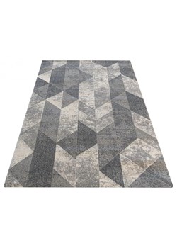 Szary dywan w geometryczne wzory - Howard ze sklepu Edinos.pl w kategorii Dywany - zdjęcie 173422680